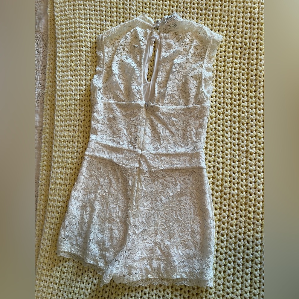 White lace romper